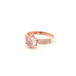 Moonstone Gold Plated Silver Ring