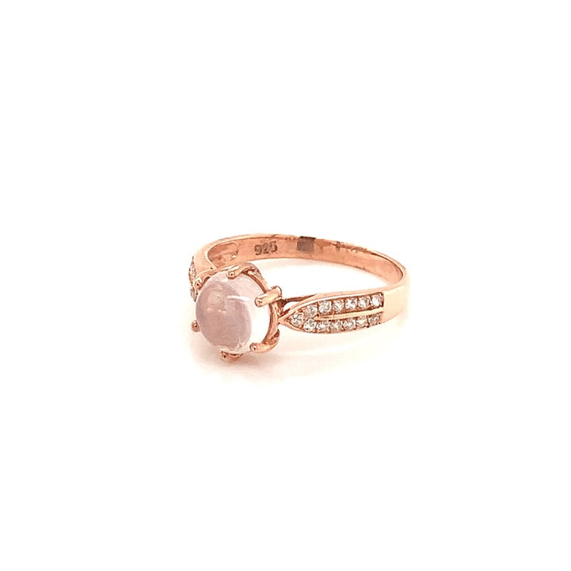 Moonstone Gold Plated Silver Ring